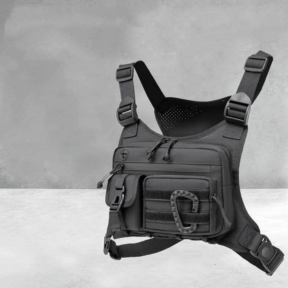 Outdoor Sport Climbing Gear - メンズ用タクティカルチェストバッグ、オックスフォード素材、耐久性に優れたアウトドア用具。スポーツ、ハイキング、登山、サイクリングなど、様々な用途に対応できる多機能パック。